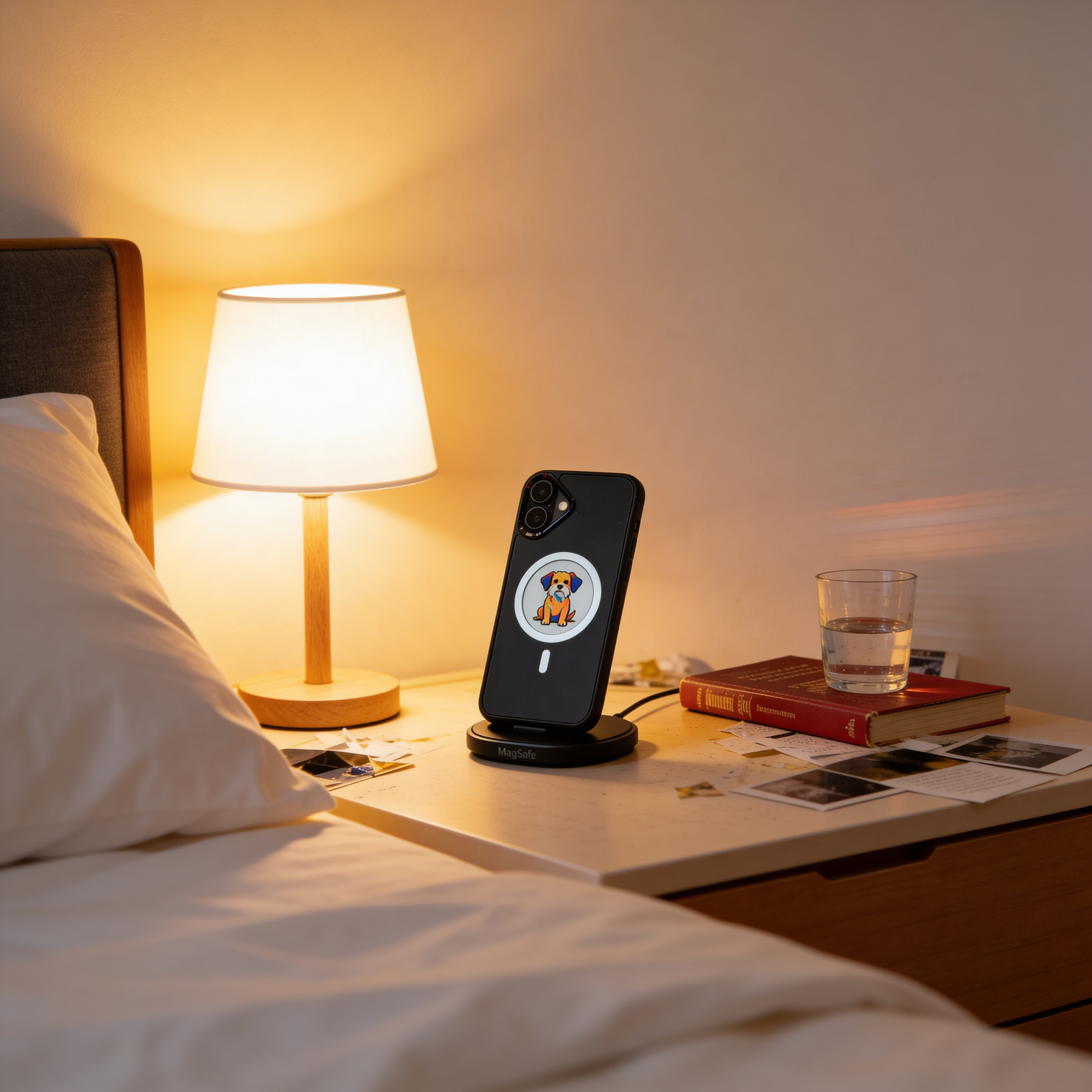 Funda iPhone con pantalla circular DreamCase tecnología NFC pasiva sin batería